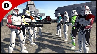 RICOS BRIGADE vs DALEY SQUAD  Men of War Star Wars Mod [upl. by Aivle433]