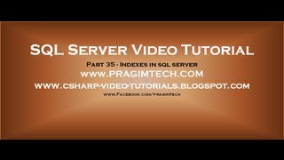 Indexes in sql server Part 35 [upl. by Eitsirc]