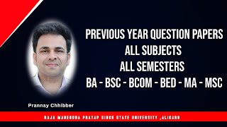 BA BSC BCOM Semester I III and V Previous Question Papers [upl. by Adyol]