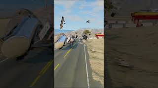 Realistic Highway Car Crashes 124 [upl. by Leuname]