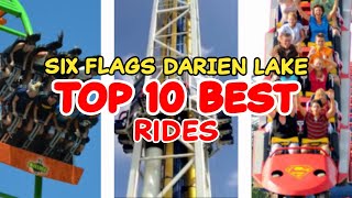 Top 10 rides at Six Flags Darien Lake  Corfu New York  2022 [upl. by Ecirtnas]