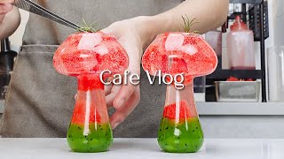 😌누워서 카페 브이로그 보는 건 힐링 그🍉1 hoursCafe VlogASMRTasty Coffee244 [upl. by Balling]