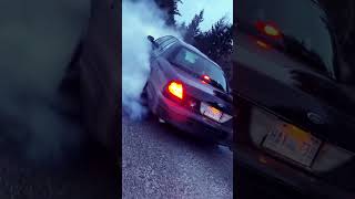 Crown Victoria Police Interceptor Burnout 410 gears burnout automotive crownvic fordcrownvic [upl. by Ilojne]