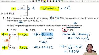 12e Examples Uncertainties and Readings  AS Physical Quantities  Cambridge A Level Physics [upl. by Enoj]