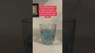 Color Changing Water Use caution as Bromothymol Blue pH indicator can be toxic if ingested Shorts [upl. by Glassco]