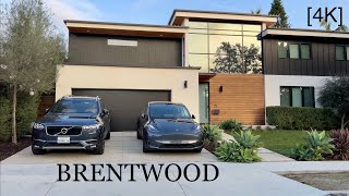 BRENTWOOD Los Angeles California  driving tour 4K [upl. by Hoi]