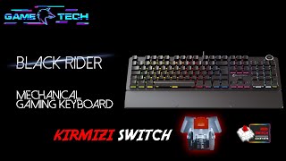 Gametech Black Rider  Red Switch Mekanik Klavye [upl. by Quentin965]