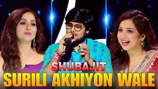 Subhajit Chakraborty  Surili Akhiyon wale Song Full Performance indian idol theatre round top 15 [upl. by Kosey379]