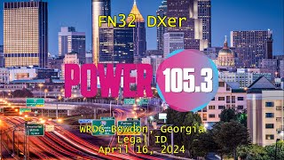 Power 1053  WRDG Bowdon Georgia Legal ID 4162024 [upl. by Amle472]