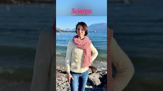 Sciarpa fatta a mano ad uncinetto uncinetto sciarpa stola crochet ganchillo tutorial easy [upl. by Nesnaj780]