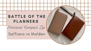 Battle of the Planners  Filofax Saffiano vs Malden Personal Compact Zip [upl. by Avril210]