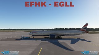 EFHK ✈EGLL  B77W British Airways Flight on Volanta [upl. by Wilfrid]