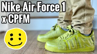 Nike Air Force 1 x CPFM “Moss” Review amp On Feet [upl. by Ahsienat708]