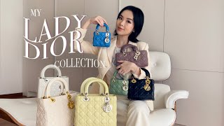 MY LADY DIOR GUIDE WHICH BAG TO BUY REVIEWING 4 SIZE COMPARISONS MOD SHOTS  WILLABELLE ONG [upl. by Hairahs]