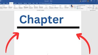 How To Underline Chapter Headings In Word 2024 [upl. by Grimbal763]