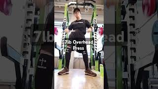 7lb Overhead Press fitness fitnessinspiration motivation fitnessmotvation [upl. by Ainelec954]