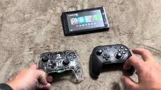 Real Comparison Afterglow Wireless Switch Controller Vs Nintendo Switch Pro Controller [upl. by Elyod]