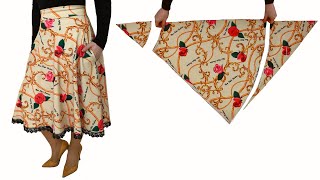 NO ZIPPER NO ELASTIC With SIDE POCKETS it is very easy to sew a circle skirt [upl. by Teik107]