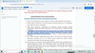 MERKEZI YERLEÅTÄ°RME ILE YATAY GEÃ‡Ä°ÅILE SAKARYA ÃœNÄ°VERSÄ°TESÄ° BAÅVURULARI KURUMLAR ARASI YG [upl. by Hallett]