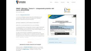 UNAD  Biología  Tarea 4  componente práctico del curso ¡SOLUCIÓN [upl. by Neyud]