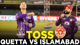 Toss  Quetta Gladiators v Islamabad United  Match 8  HBL PSL 9  M2A1A [upl. by Notnel]