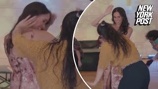 Meghan Markle busts out impressive dance moves during Colombia tour [upl. by Acsirp]