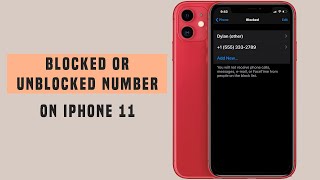 Block and Unblock a Number on iPhone 11  Block Unknown Callers or Calls on iPhone 11 [upl. by Ivanah128]