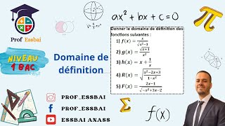 1 bac smsc ex généralité sur les fonctions  1 domaine de définition [upl. by Anawait194]