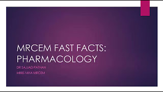 MRCEM FAST FACTS PART A PHARMACOLOGY FRCEM EmergencyMedicine EM MRCEM FRCEMPrimary MBBS MEM [upl. by Esirec]