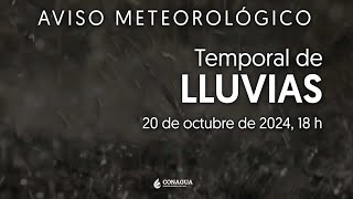 Aviso Meteorológico Temporal de lluvias [upl. by Eniaral]