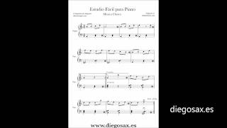 Partitura Estudio Fácil para Piano por diegosax Partitura de Piano para principiantes [upl. by Arutnev]