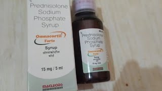 Omnacortil Forte Syrup Uses  Prednisolone Sodium Phosphate All Details [upl. by Akyeluz]