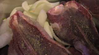 Instant Pot Recipe T Bone Steak Swiss Chard Onions garlic Potato Greens Herbs Seasoning [upl. by Noirad]