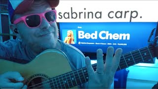 Bed Chem  Sabrina Carpenter Guitar Tutorial Beginner Lesson [upl. by Zetnauq]