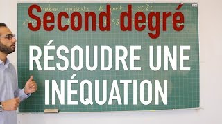 Second degré  Résoudre une inéquation [upl. by Gal919]