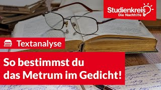 So bestimmst du das Metrum im Gedicht  Deutsch verstehen mit dem Studienkreis [upl. by Idaline]