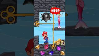 Mermaid Peach vs Treasure What Will Mario Decide  Funny Animation [upl. by Caraviello904]