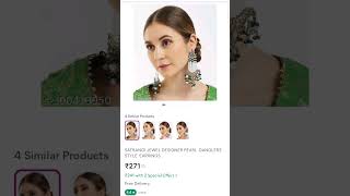 Meesho beautiful heavy earrings review  shorts  trendy  viral [upl. by Tiffanle260]