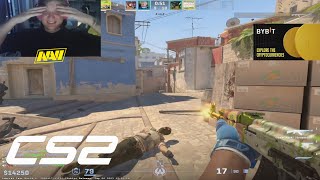 CS2  s1mple INSANE Comeback Mirage  CounterStrike 2 Premier [upl. by Aisanat]