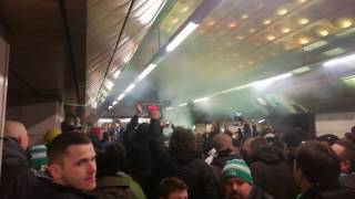 Bohemians Prag 1905 fans a hooligans a policie Metro Hradcanska dnestoday [upl. by Etteniotna959]