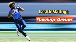 Lasith Malinga Bowling Action Slow Motion [upl. by Miarhpe]