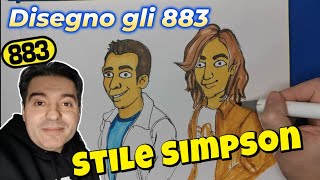 Disegno Gli 883 Stile Simpson [upl. by Rubie988]