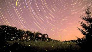 NASA APOD August 5 2011 Timelapse Star Trails and fireflies stacked 60fps [upl. by Osnola109]