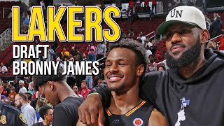 BREAKING NEWS Lakers Draft Bronny James [upl. by Kelcie805]