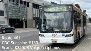 CDC Sunshine 139 Scania K320UB Volgren Optimus [upl. by Ahsirek896]