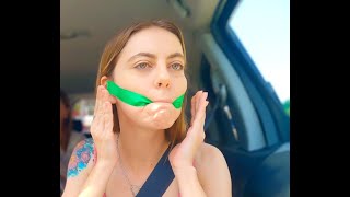 Complete mess 😬 Quick full glam makeup in a moving car using makeup hacks makeupchallenge [upl. by Durno544]