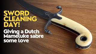 Cleaning a Dutch Mameluke sabre before rust destroys it [upl. by Irama568]