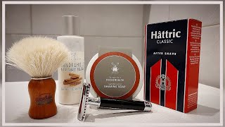 💈 Mühle Sandalwood Shaving Soap Hattrick Classic Aftershave Lotion Haslinger Sandalwood Balm 💈🤠 [upl. by Pitt]