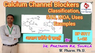 Calcium Channel Blockers  Classification SAR MOA amp Examples Antianginals  BP 501 T  L25 [upl. by Marrilee]