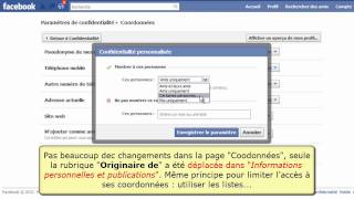 Facebook Comprendre les nouveaux paramètres de confidentialité 3 mai 2010 [upl. by Samanthia]